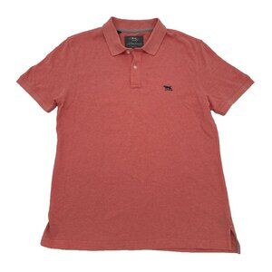 Gunn POLO Orange Sports Fit Cotton Casual Collared shirt Large rod & gunn
